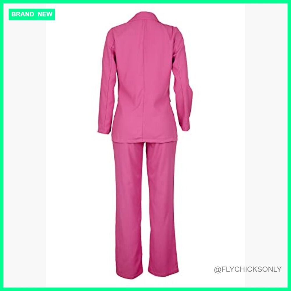 Long Sleeve Blazer and Slim Fit Pants Set Business Outfits - Picture 5 of 7